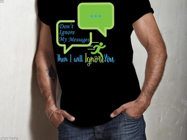 Man wearing a custom printed t-shirt